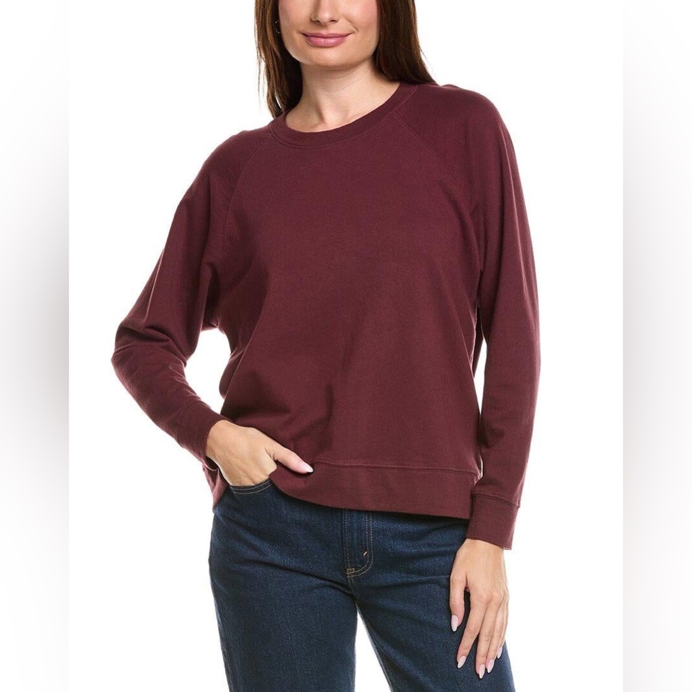 Standard James Perse French Terry Relaxed Sweatshirt Burgundy Women’s Size 4/XL